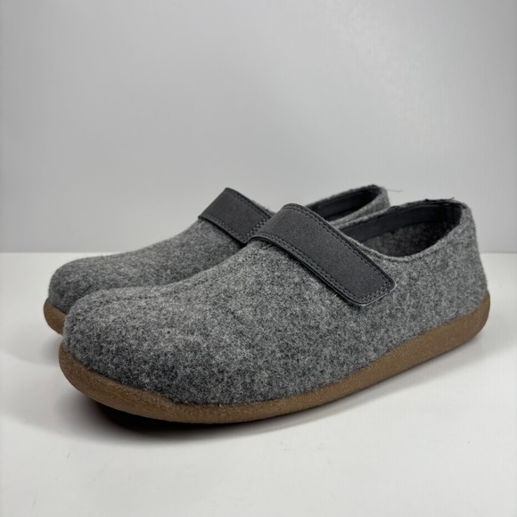 Sanita Varde Men's US 11/45 Gray Felt Wool Adjustable Strap Shoes Unisex Slipper